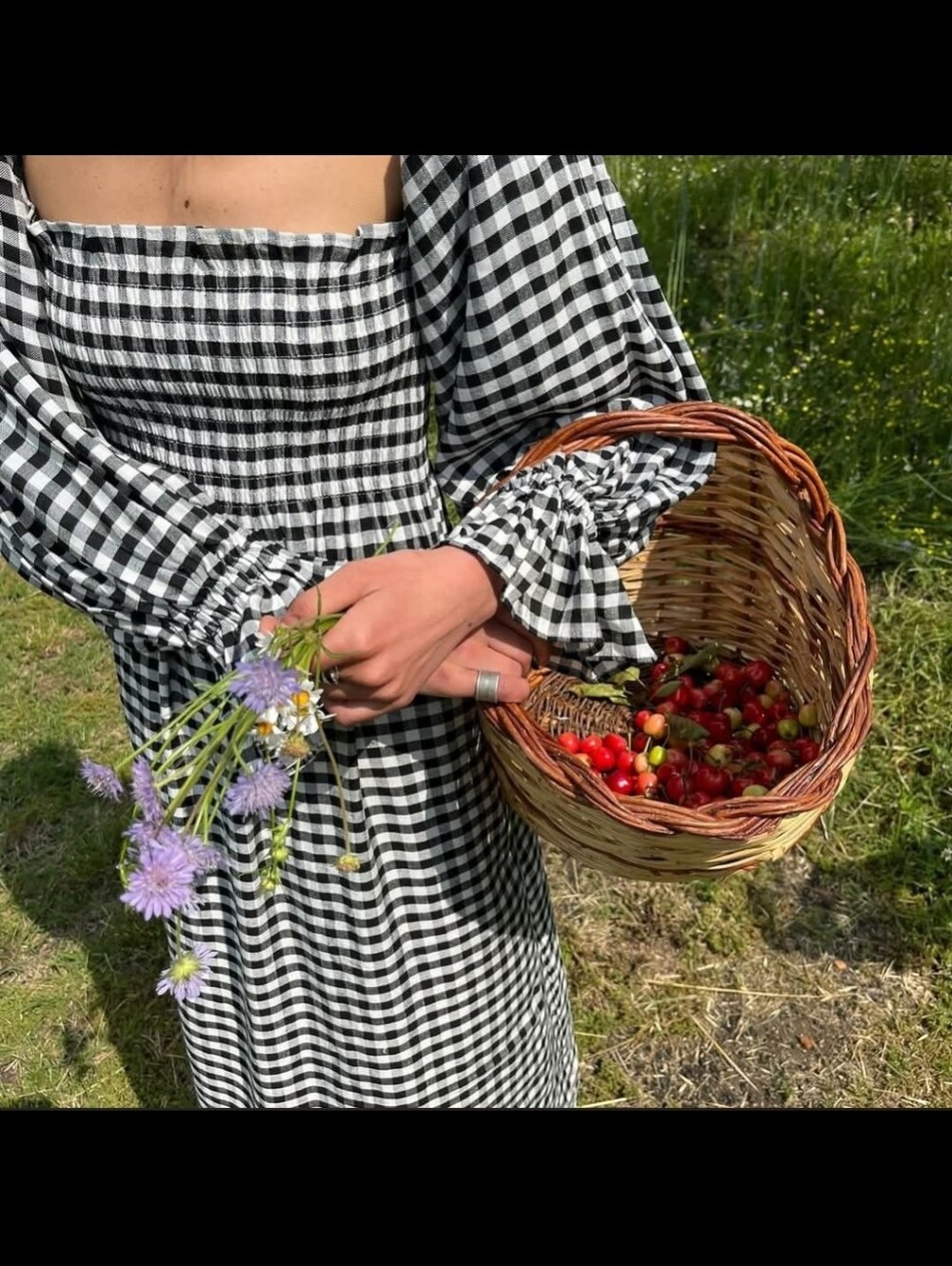 sleeper linenblend gingham atlanta midi dress, medium